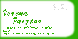 verena pasztor business card